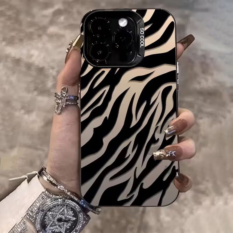 Apple Iphone 15 - Zebra Pattern Black Advanced IMD Shockproof