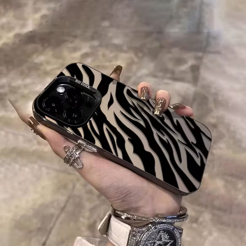 Zebra Pattern Black Advanced I - Apple Iphone 15 review and price