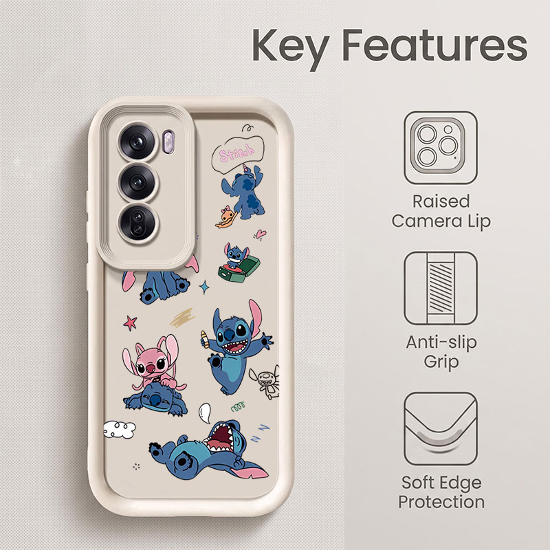 Cartoon Stitchs Shockproof Sil - Oppo Reno 12 review and price