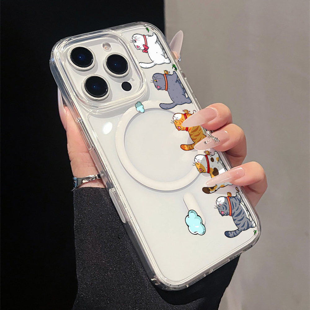 Cute Cartoon Cat Clear Phone C - Apple Iphone 15 review and price